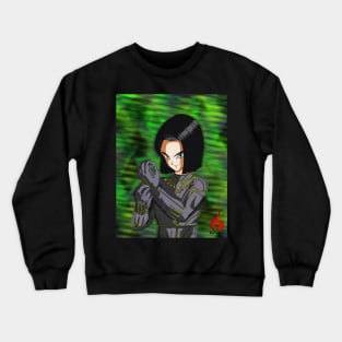 Android 17 as Black Panther Crewneck Sweatshirt